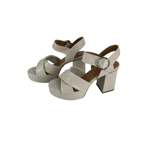 Journee Collection Womens Akeely Foam Mid Heel Platform Sandals Sz 9.5 Note Flaw - Picture 5 of 16